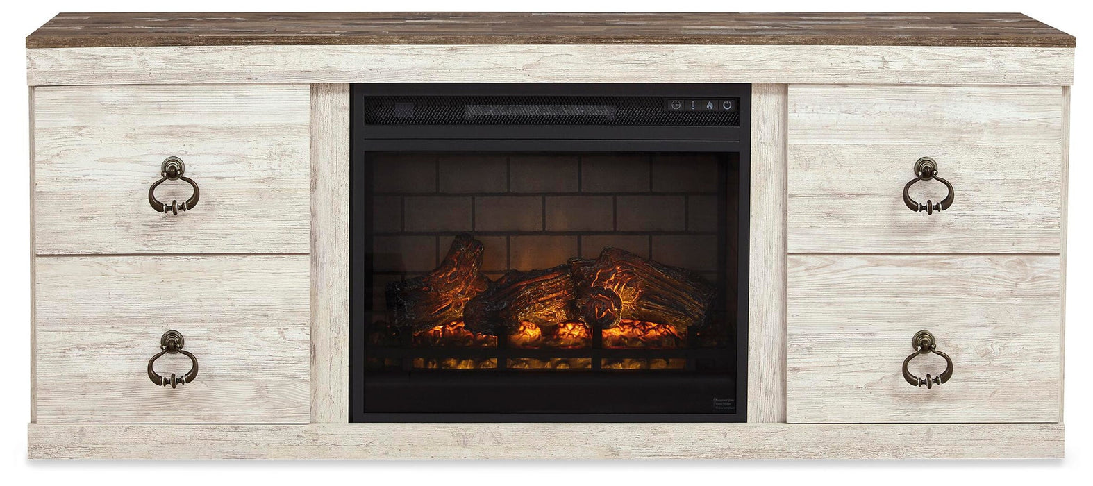 Willowton 4-Piece Entertainment Center with Electric Fireplace - alternate view 4