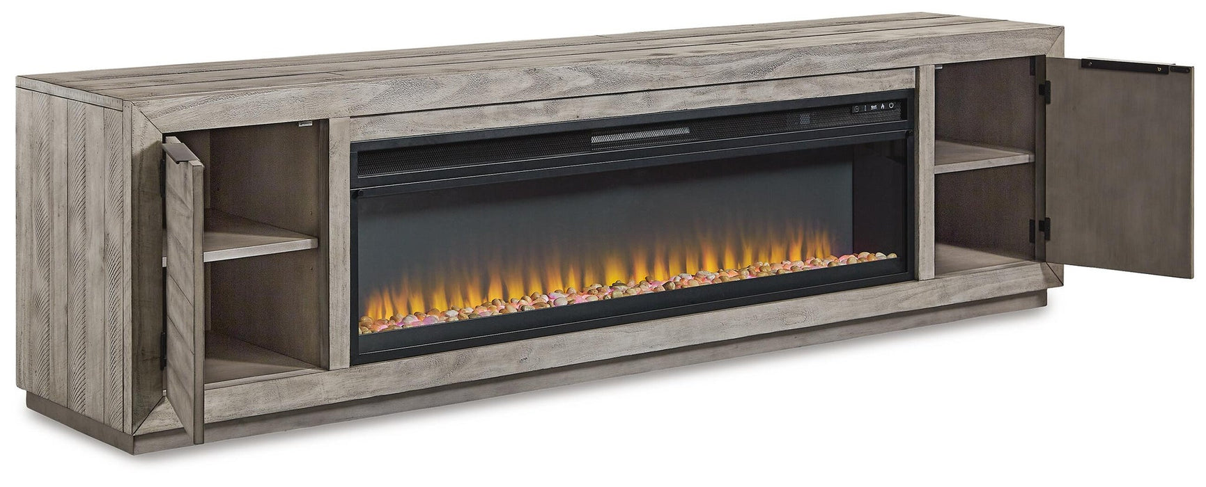 Naydell 92" TV Stand with Electric Fireplace - alternate view 3