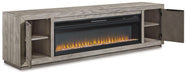 Naydell 92" TV Stand with Electric Fireplace - alternate view 3