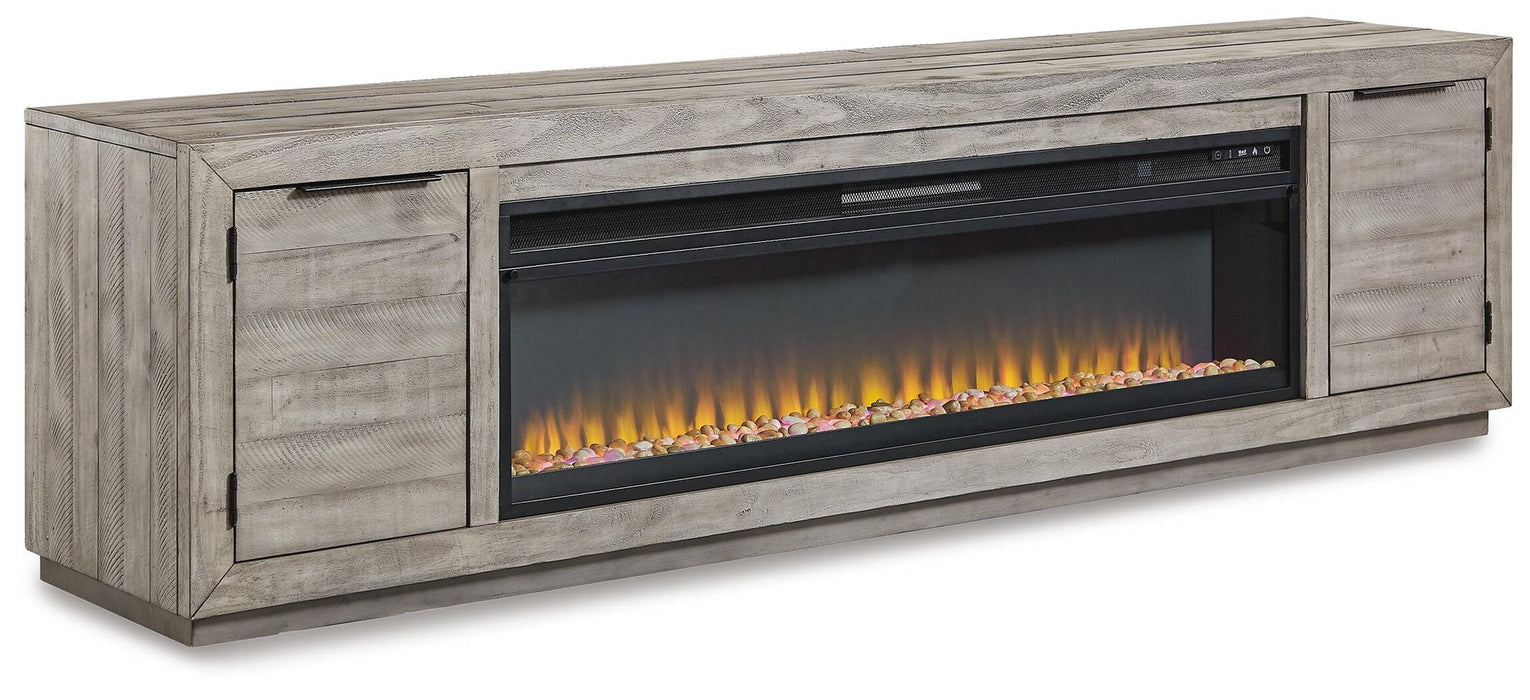 Naydell 92" TV Stand with Electric Fireplace - alternate view 2