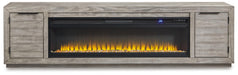 Naydell 92" TV Stand with Electric Fireplace - alternate view 4