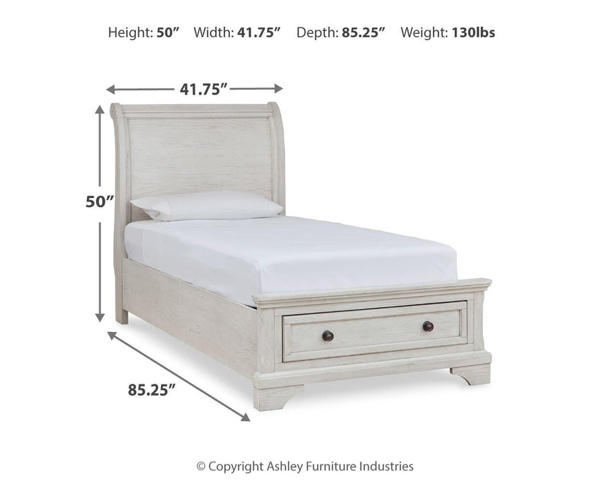 Robbinsdale Twin Sleigh Storage Bed - alternate view 5