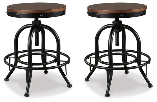 Valebeck Swivel Barstool (2/CN) - alternate view 2