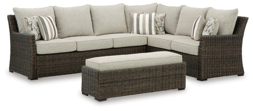 Brook Ranch Sofa SEC/Bench w/CUSH (3/CN) - alternate view 2