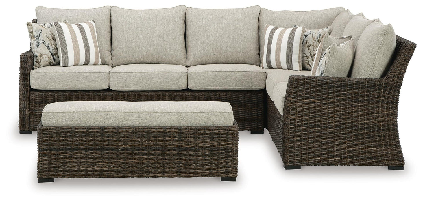 Brook Ranch Sofa SEC/Bench w/CUSH (3/CN) - alternate view 3