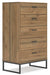 Deanlow Five Drawer Chest - alternate view 2