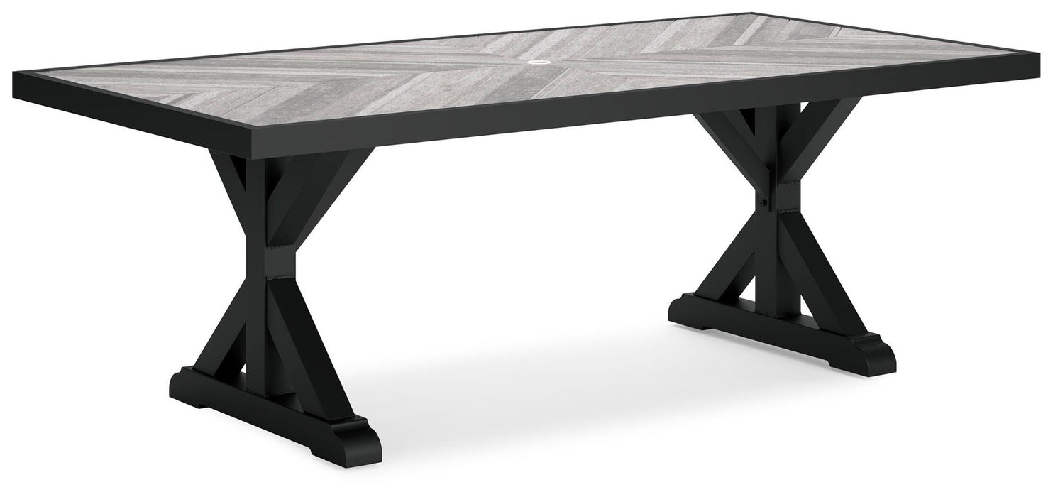 Beachcroft RECT Dining Table w/UMB OPT - alternate view 2