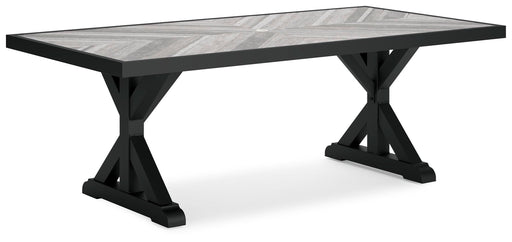 Beachcroft RECT Dining Table w/UMB OPT - alternate view 2