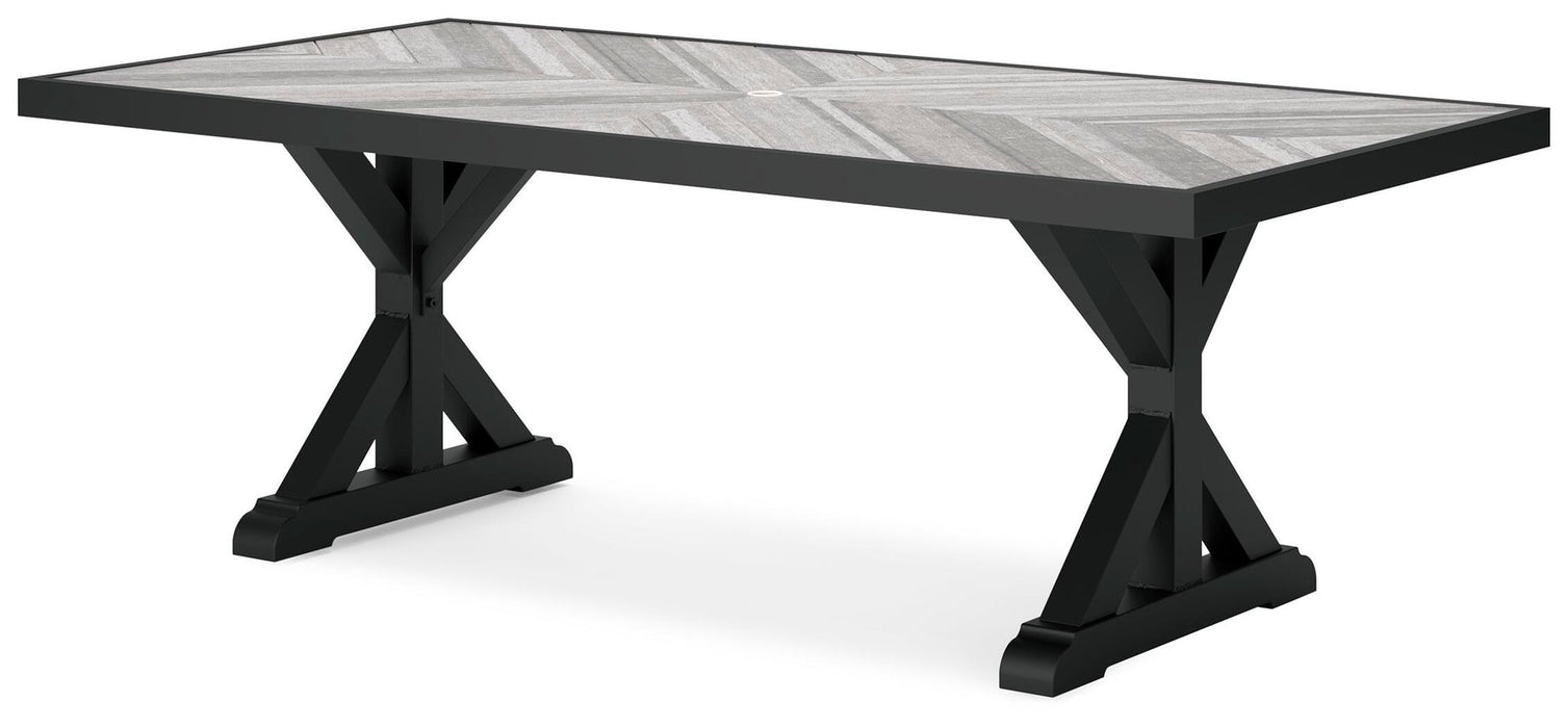 Beachcroft RECT Dining Table w/UMB OPT - alternate view 3