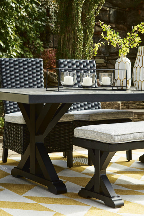 Beachcroft RECT Dining Table w/UMB OPT - alternate view 9