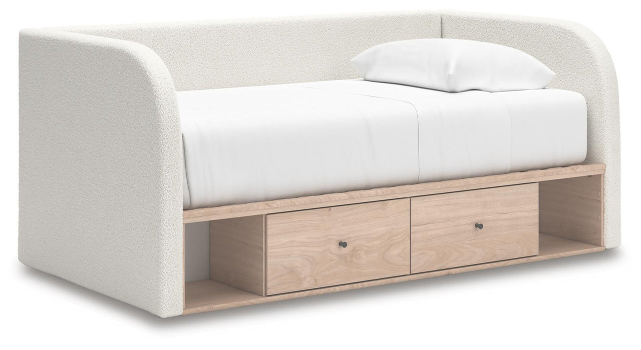 Arloster Twin Upholstered Day Bed with Storage - alternate view 2