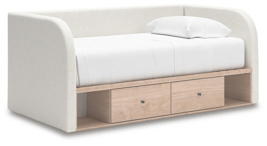 Arloster Twin Upholstered Day Bed with Storage - alternate view 2