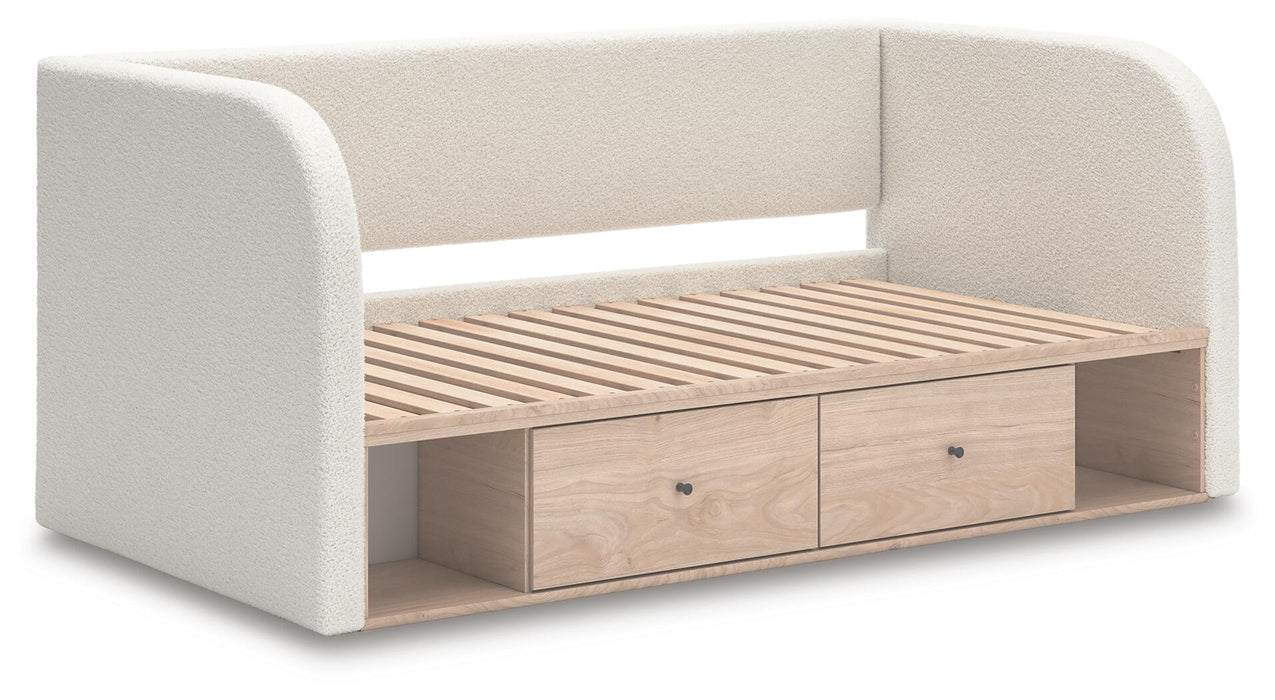 Arloster Twin Upholstered Day Bed with Storage - alternate view 4