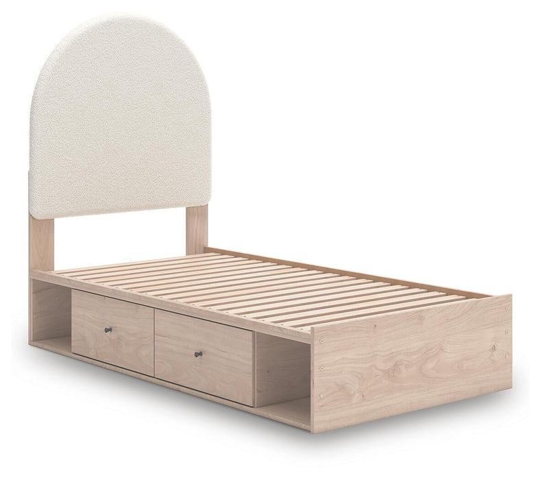 Arloster Twin Upholstered Panel Bed with Storage - alternate view 4