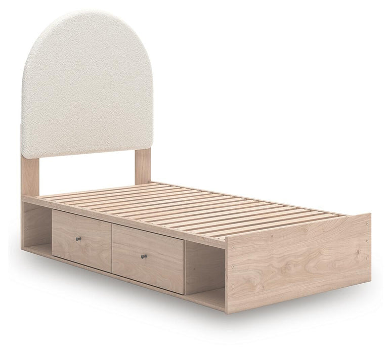 Arloster Twin Upholstered Panel Bed with Storage - alternate view 4