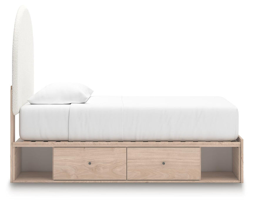 Arloster Twin Upholstered Panel Bed with Storage - alternate view 9