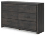 Hollivern Six Drawer Dresser - alternate view 3
