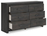 Hollivern Six Drawer Dresser - alternate view 4