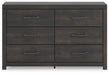 Hollivern Six Drawer Dresser - alternate view 5