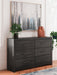 Hollivern Six Drawer Dresser