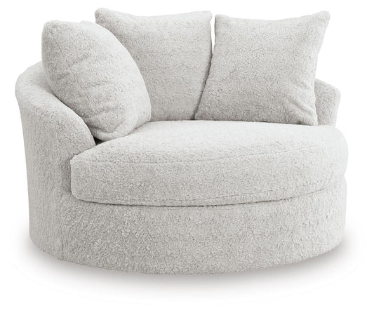 Cuddle Plush Oversized Swivel Accent Chair - alternate view 2