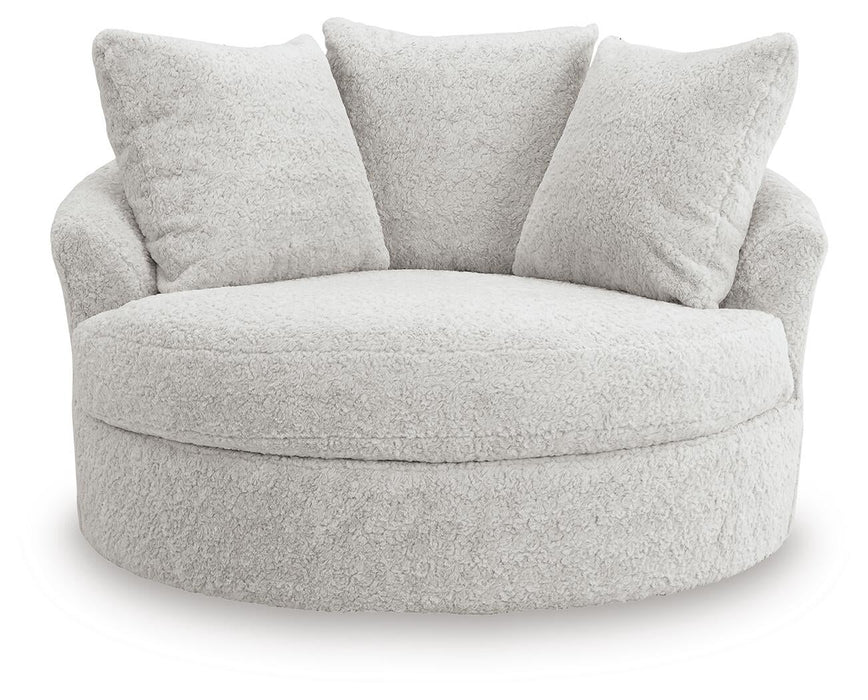 Cuddle Plush Oversized Swivel Accent Chair - alternate view 3