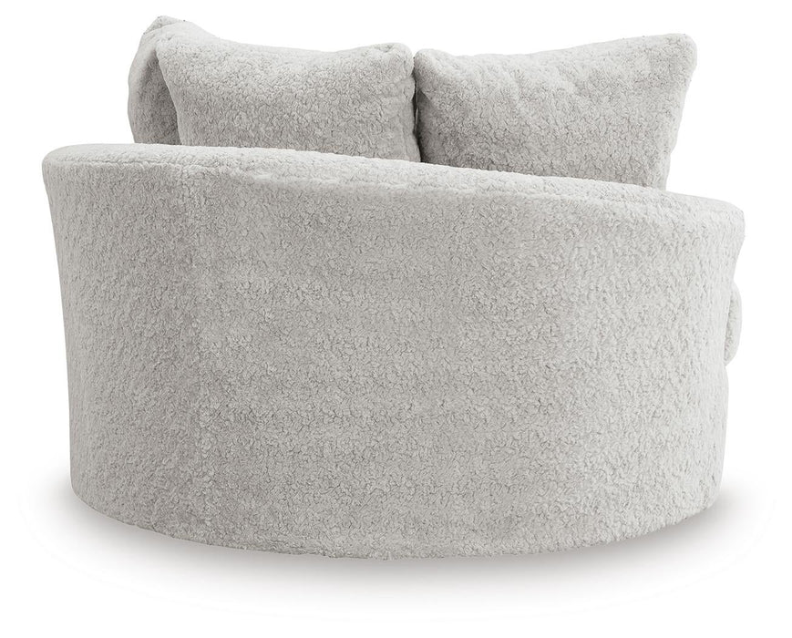 Cuddle Plush Oversized Swivel Accent Chair - alternate view 4
