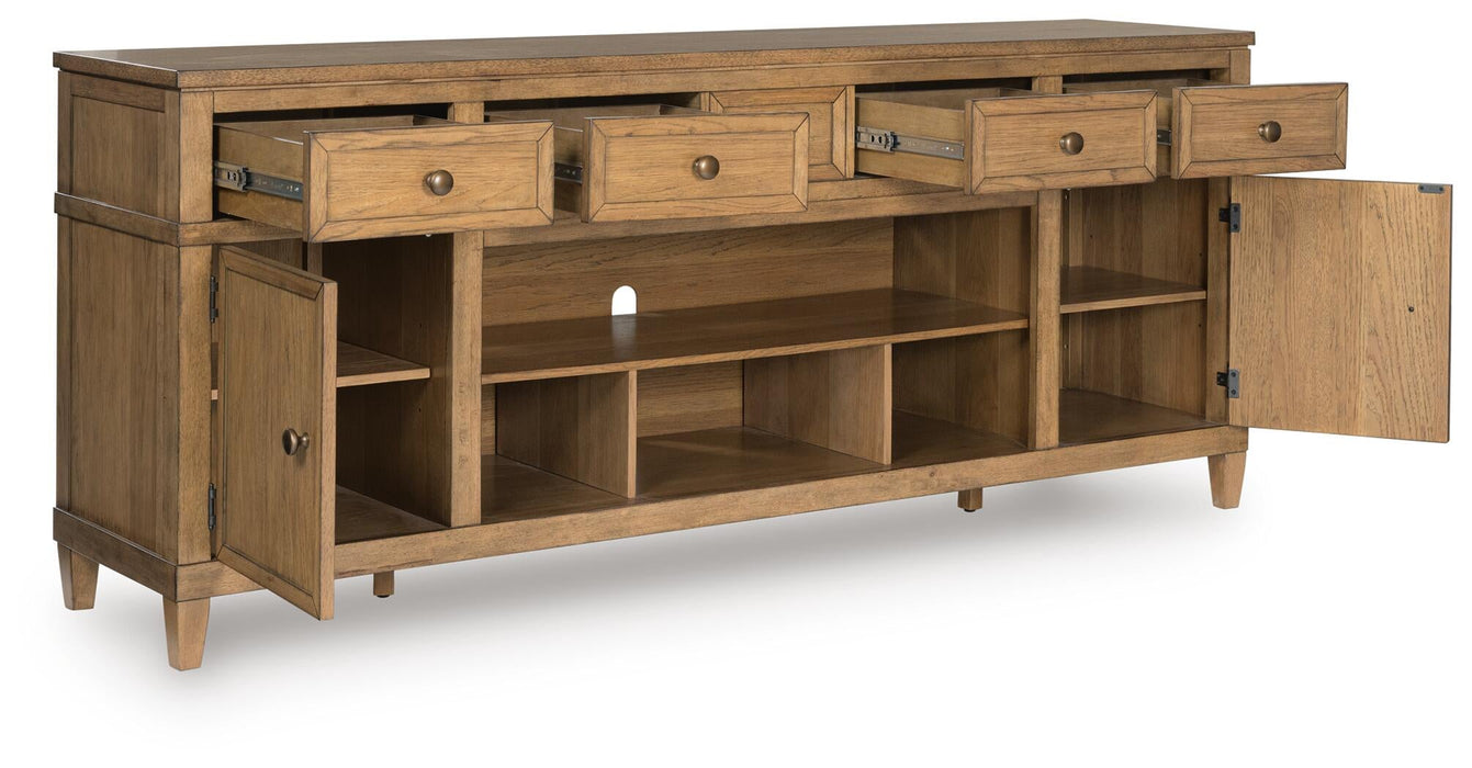 Sharlance XL TV Stand w/Fireplace Option - alternate view 3