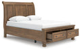 Feddinger Queen Storage Sleigh Bed - alternate view 3