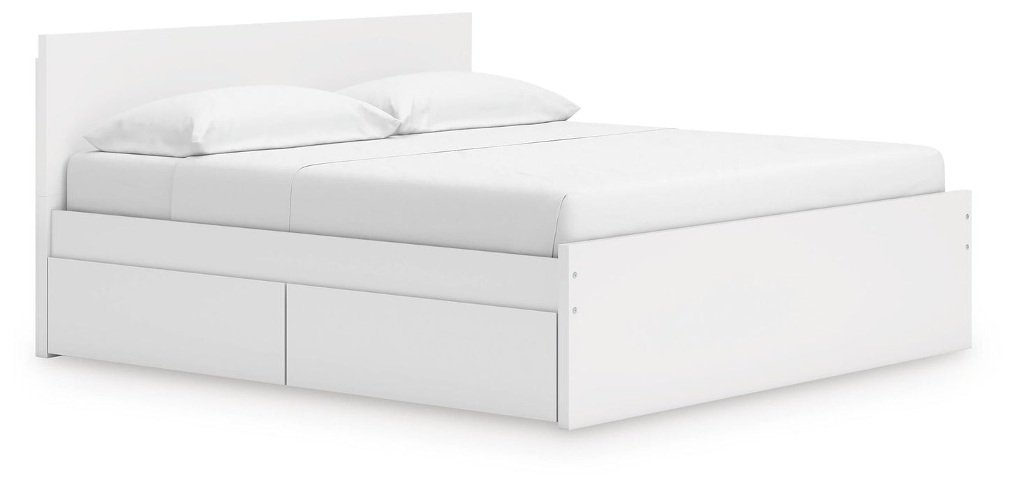 Onita King Panel Platform Bed with 2 Side Storage - alternate view 2