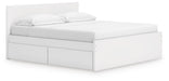 Onita King Panel Platform Bed with 2 Side Storage - alternate view 2