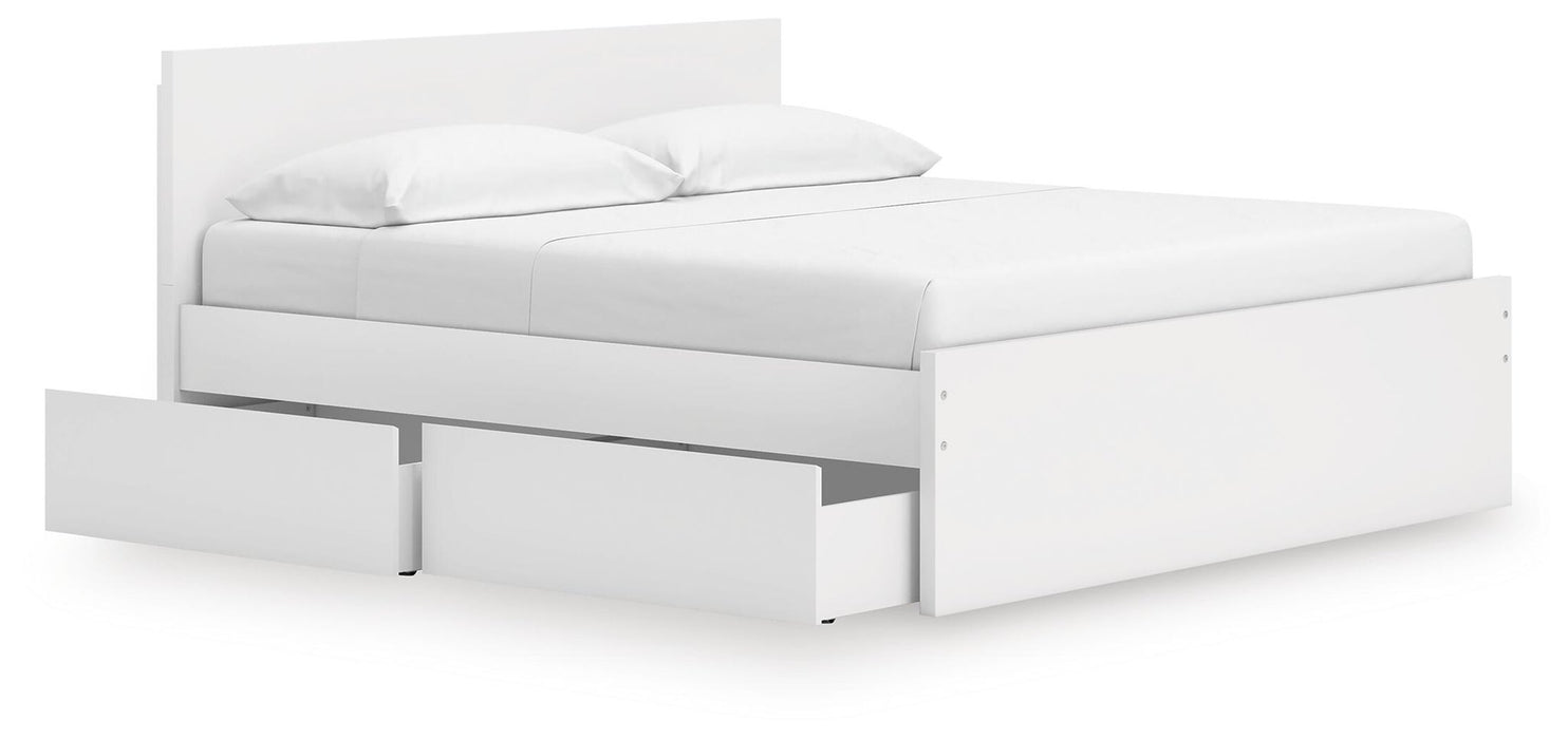 Onita King Panel Platform Bed with 2 Side Storage - alternate view 3