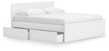 Onita King Panel Platform Bed with 2 Side Storage - alternate view 3