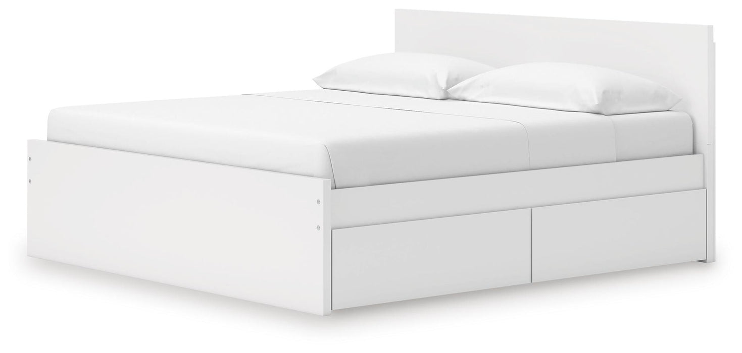 Onita King Panel Platform Bed with 2 Side Storage - alternate view 6