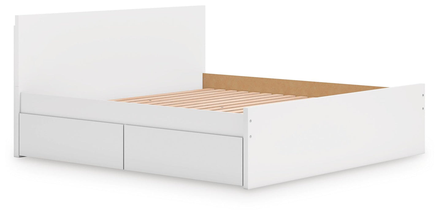 Onita King Panel Platform Bed with 2 Side Storage - alternate view 4