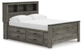 Frandern Full Bookcase Panel Bed with Storage