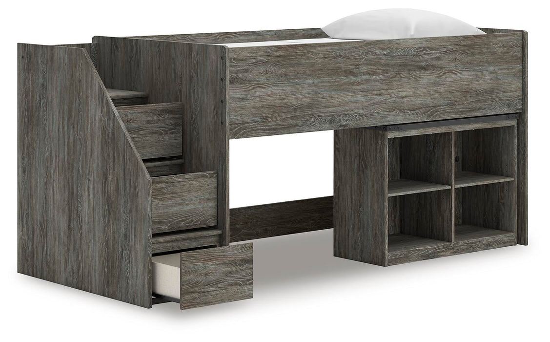 Frandern Twin Loft Bed with Bookcase Storage - alternate view 3