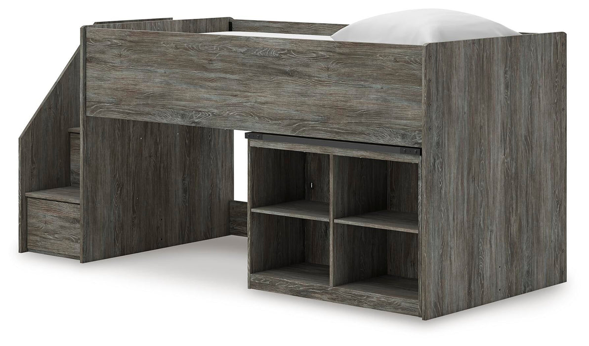 Frandern Twin Loft Bed with Bookcase Storage - alternate view 4