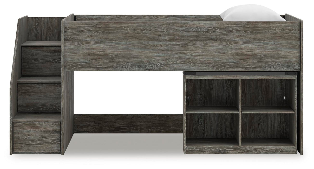 Frandern Twin Loft Bed with Bookcase Storage - alternate view 6