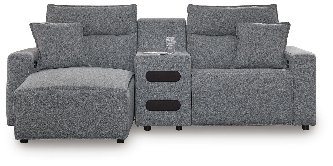 Modmax II 3-Piece Power Reclining Sectional with Chaise and Audio Console - alternate view 2