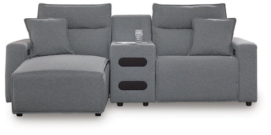 Modmax II 3-Piece Power Reclining Sectional with Chaise and Audio Console - alternate view 2