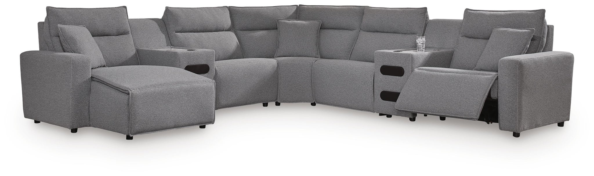 Modmax II 7-Piece Power Reclining Sectional with Chaise and Audio Consoles - alternate view 2