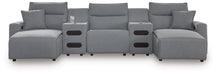 Modmax II 5-Piece Power Reclining Sectional with Chaise and Audio Consoles - alternate view 2