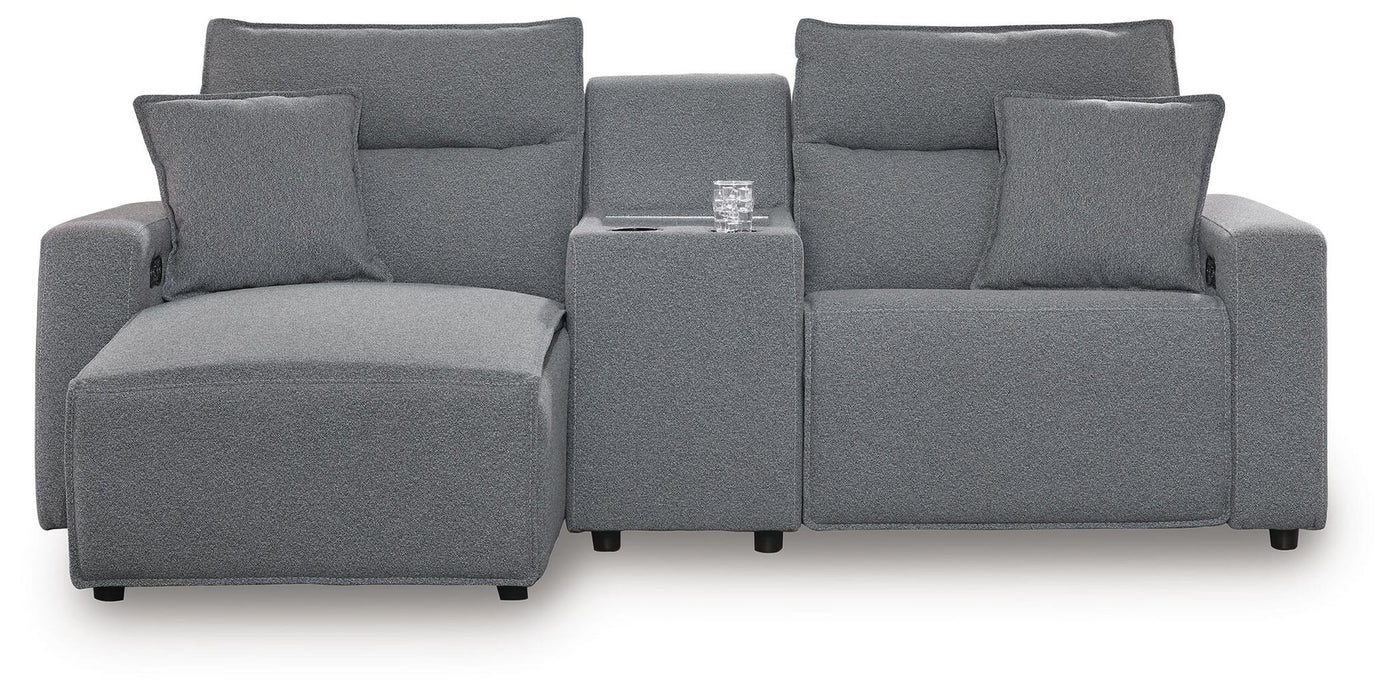 Modmax II 3-Piece Power Reclining Sectional with Chaise and Console - alternate view 2