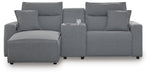 Modmax II 3-Piece Power Reclining Sectional with Chaise and Console - alternate view 2