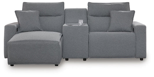 Modmax II 3-Piece Power Reclining Sectional with Chaise and Console - alternate view 2
