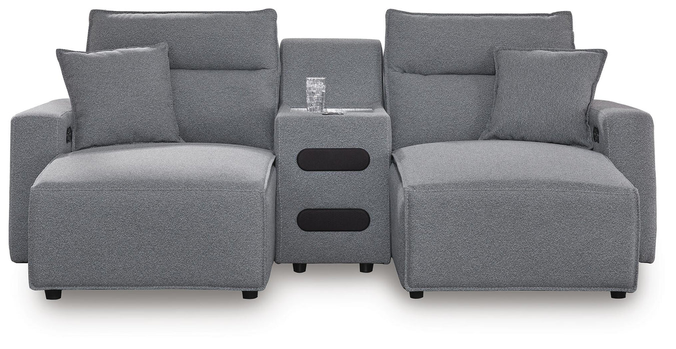 Modmax II 3-Piece Power Reclining Sectional with Chaise and Audio Console - alternate view 2