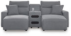 Modmax II 3-Piece Power Reclining Sectional with Chaise and Audio Console - alternate view 2