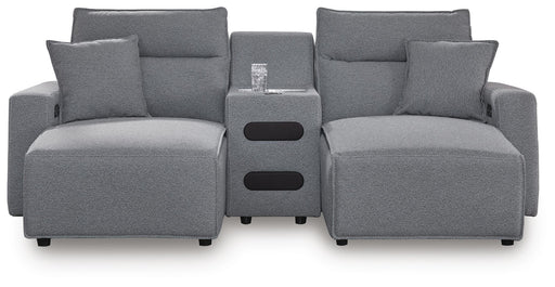 Modmax II 3-Piece Power Reclining Sectional with Chaise and Audio Console - alternate view 2