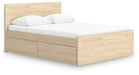 Onita Queen Panel Platform Bed with 1 Side Storage - alternate view 2